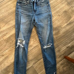 Madewell Distressed Blue Jeans